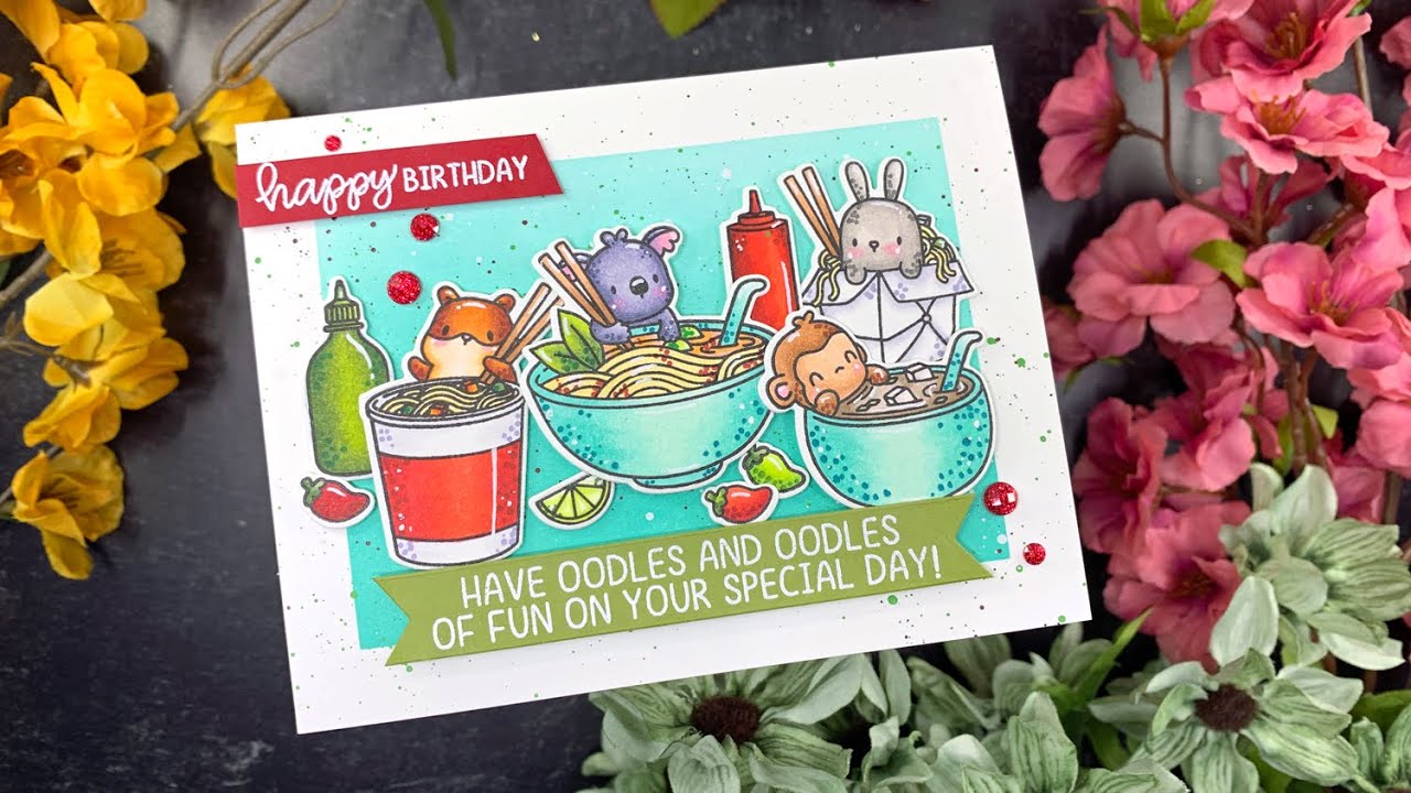 Oodles of Noodles Birthday Card | OLO Markers | Mama Elephant