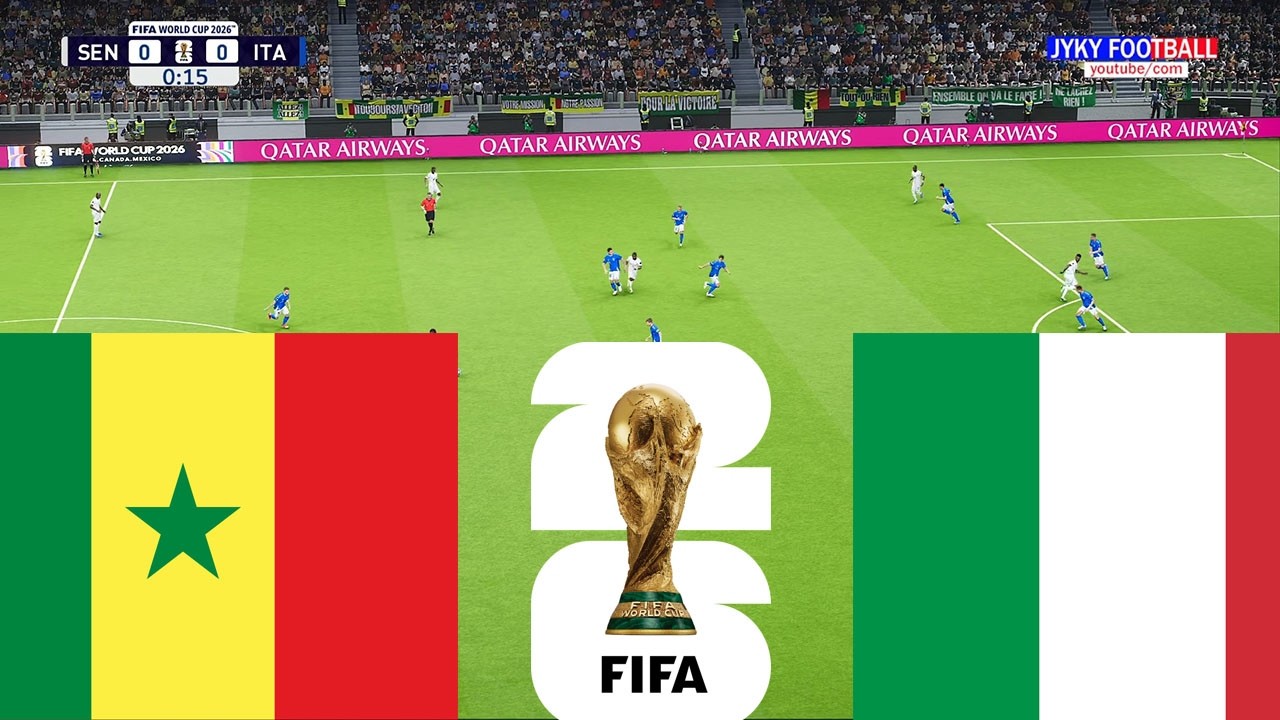 Senegal vs Italy | FIFA World Cup 2026 (USA) | Full Match All Goals - eFootball PES
