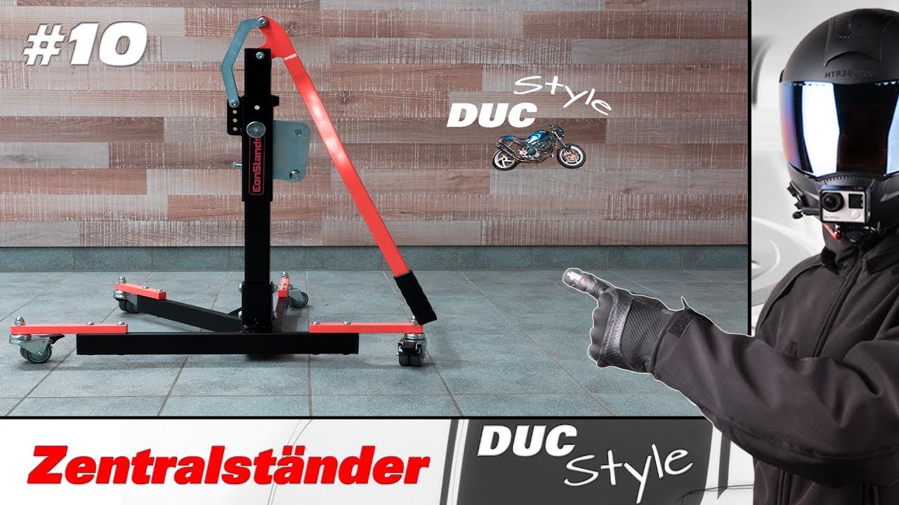 Ducati Monster Motorrad Zentralständer Constands - Vorsicht - Motorhalterung