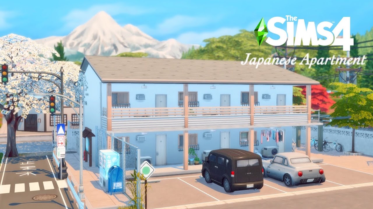 Japanese Apartment アパート🌼 | Stop Motion | The Sims 4 | No CC