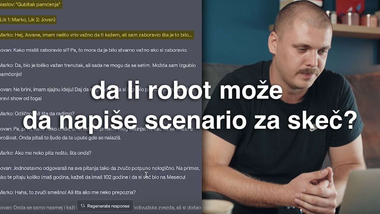 DA LI ROBOT MOŽE DA NAPI&Scaron;E SCENARIO ZA SKEČ