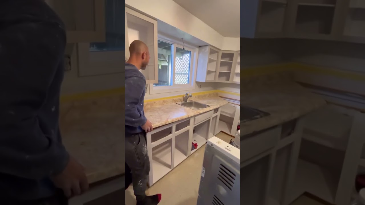 DIY Kitchen renovation on a budget! Painting cabinets. You don&rsquo;t always need to replace a kitchen