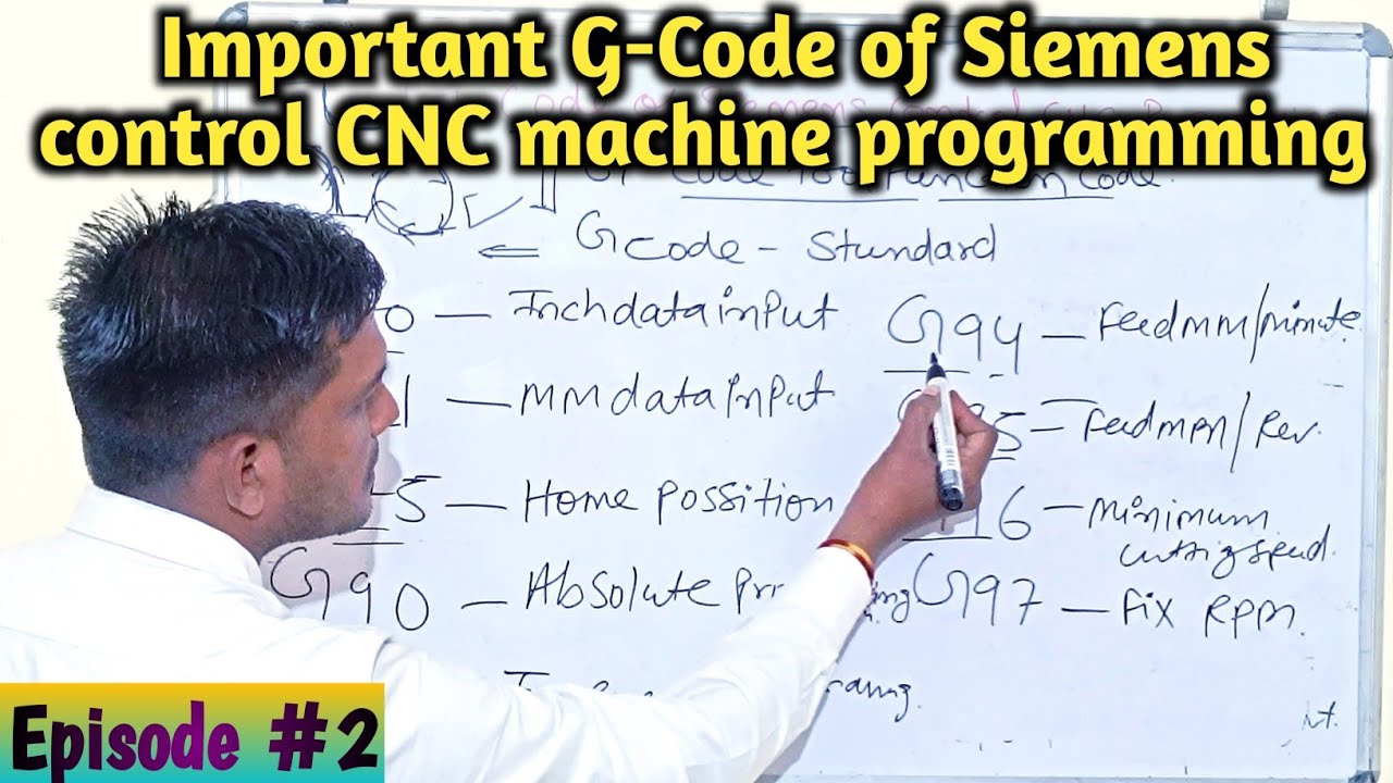 Episode - 2  G-Code of siemens control CNC Machine programming | CNC Guru Machendra Verma | G-CODE