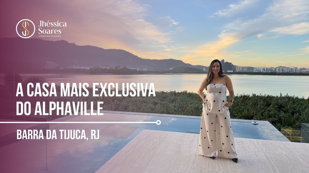 Mansão de luxo com piscina vista lagoa, cinema e elevador  - à venda no Alphaville, RJ | JS IMÓVEIS
