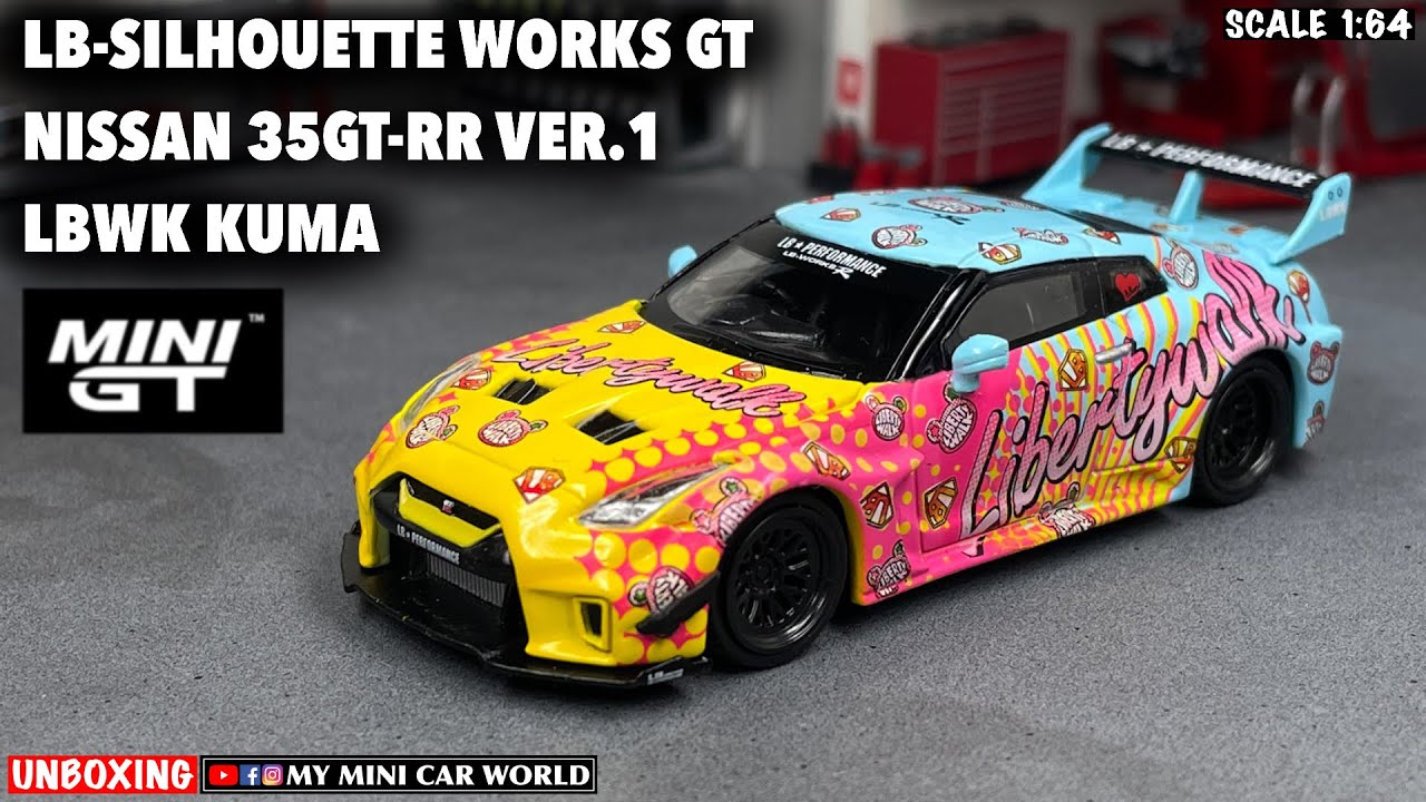 『MY MINI CAR WORLD』UNBOXING MINI GT 1/64 LB-SILHOUETTE WORKS GT NISSAN 35GT-RR VER.1 (LBWK KUMA)