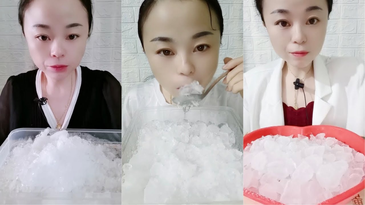 White Ice Eating ASMR | Crushed Ice | Ice Eating