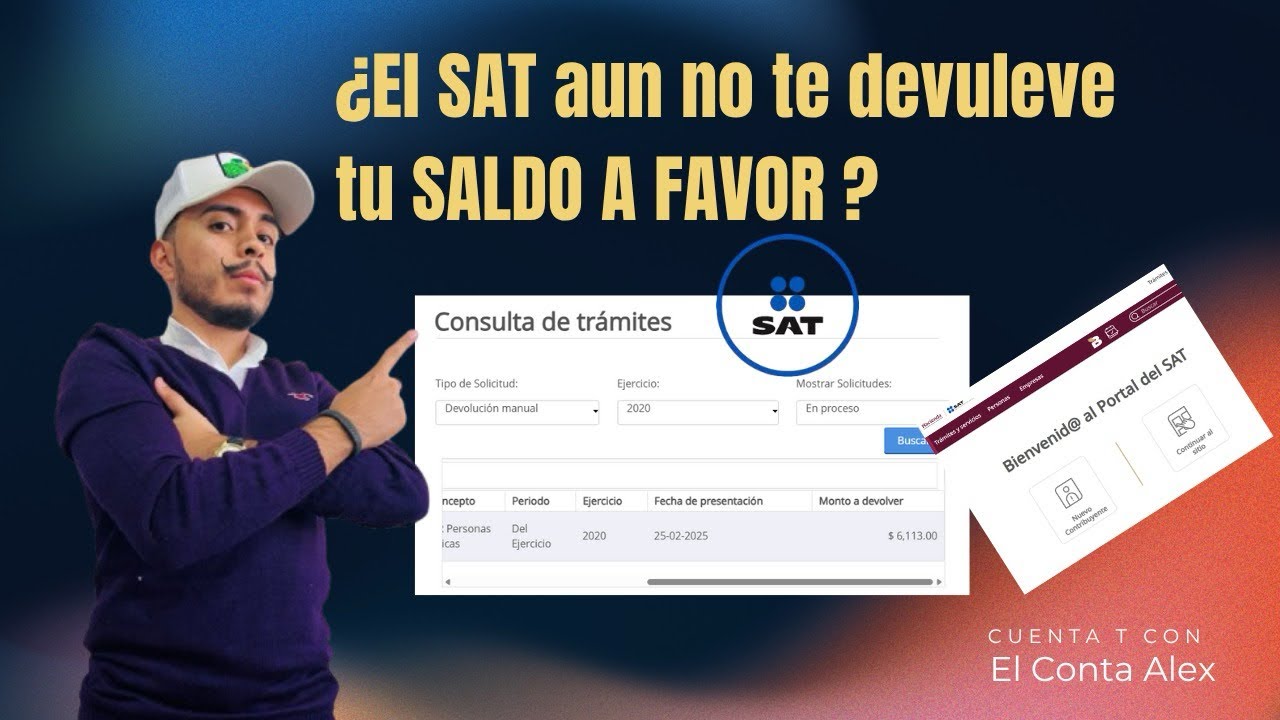 ¿El SAT aún no te devuelve tu SALDO A FAVOR? solicitar información de tu devolución de saldo a favor