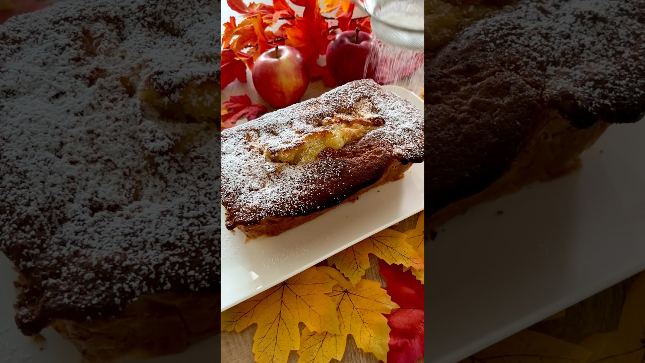 Plum-cake allo yogurt con mele e marmellata di arance