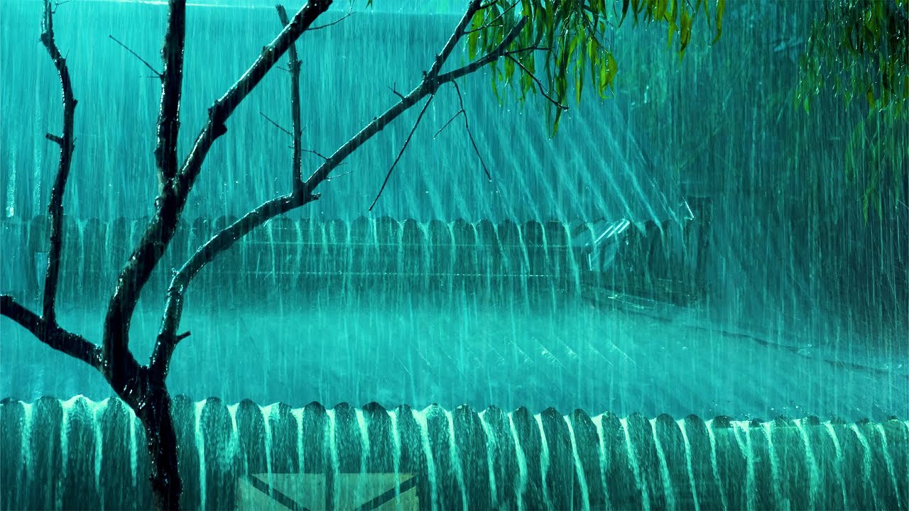 Instant Sleep Relief — Heavy Rainstorm & Rolling Thunder on Tin Roof at Night