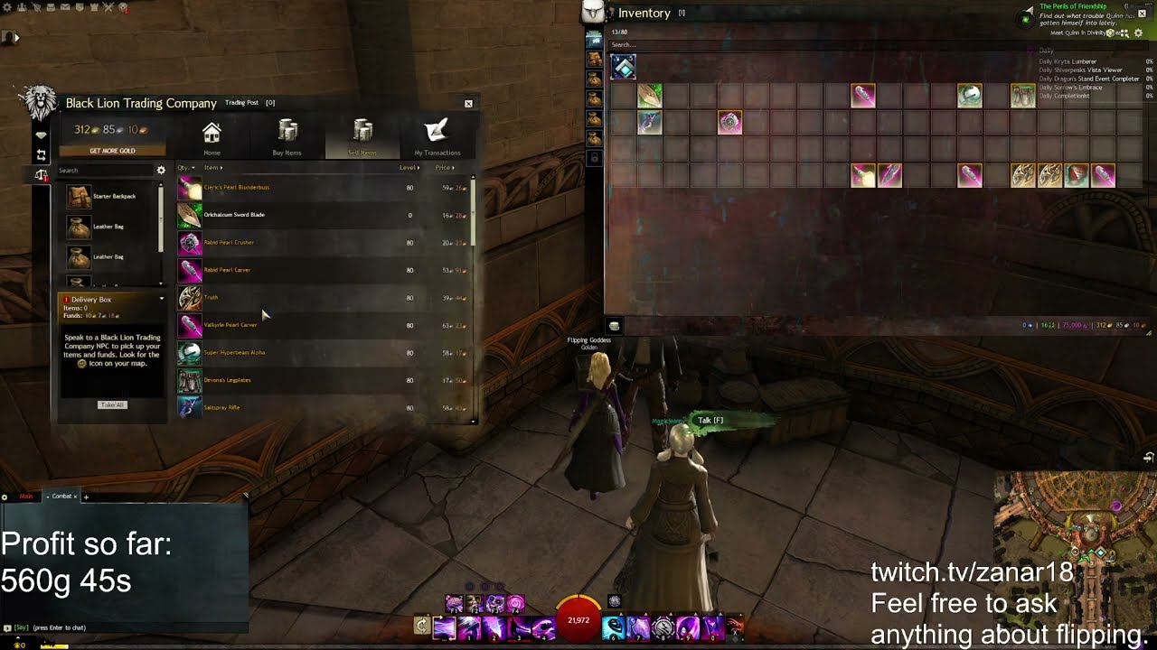 Player vs Trading Post - Flipping Challenge from 2g to 10000g - Day 14