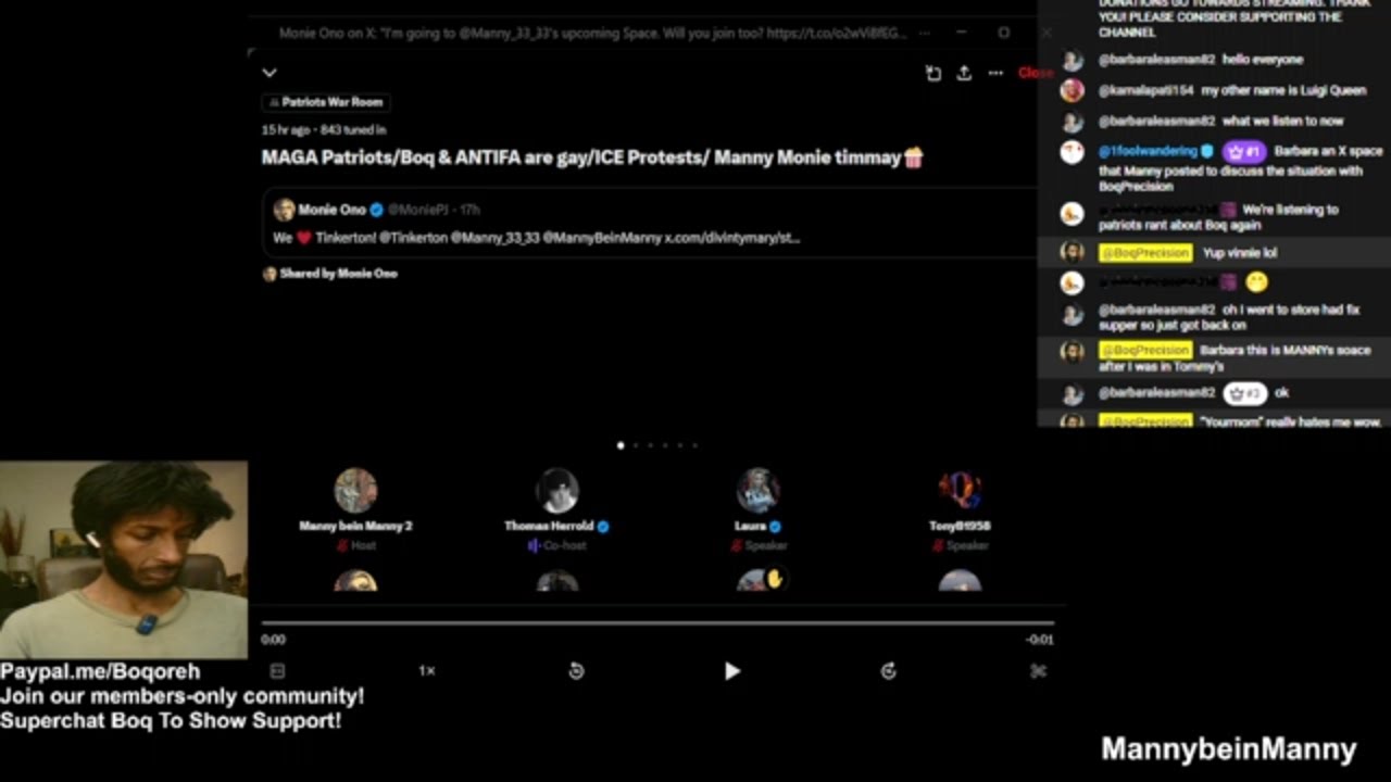 Manny's Space Discusses The Boq Precision Drama vs Patriots/MAGA