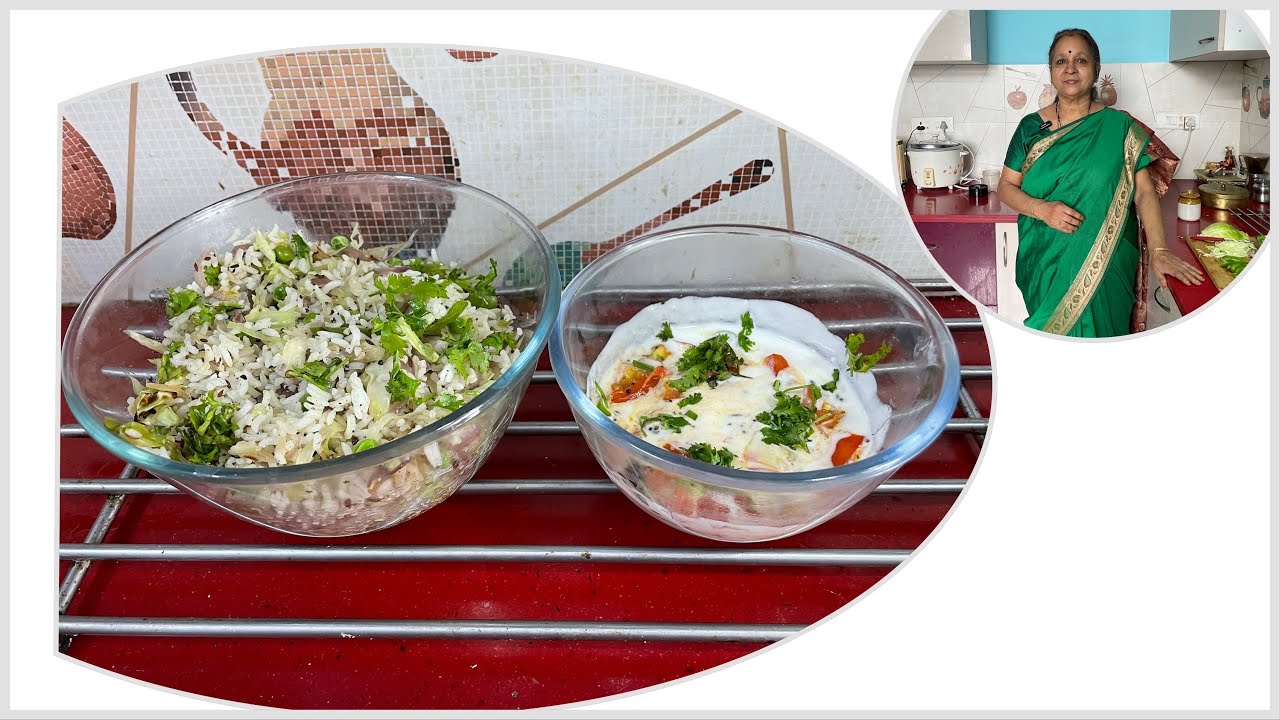 Cabbage Rice & Tomato Raita I Quick  Lunchbox Recipe
