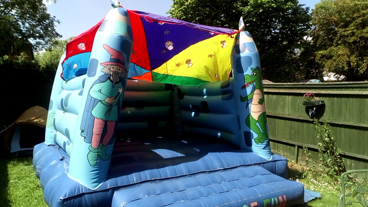 How I Put A Parachute Canopy Over The Bouncy Castle To Keep Cool