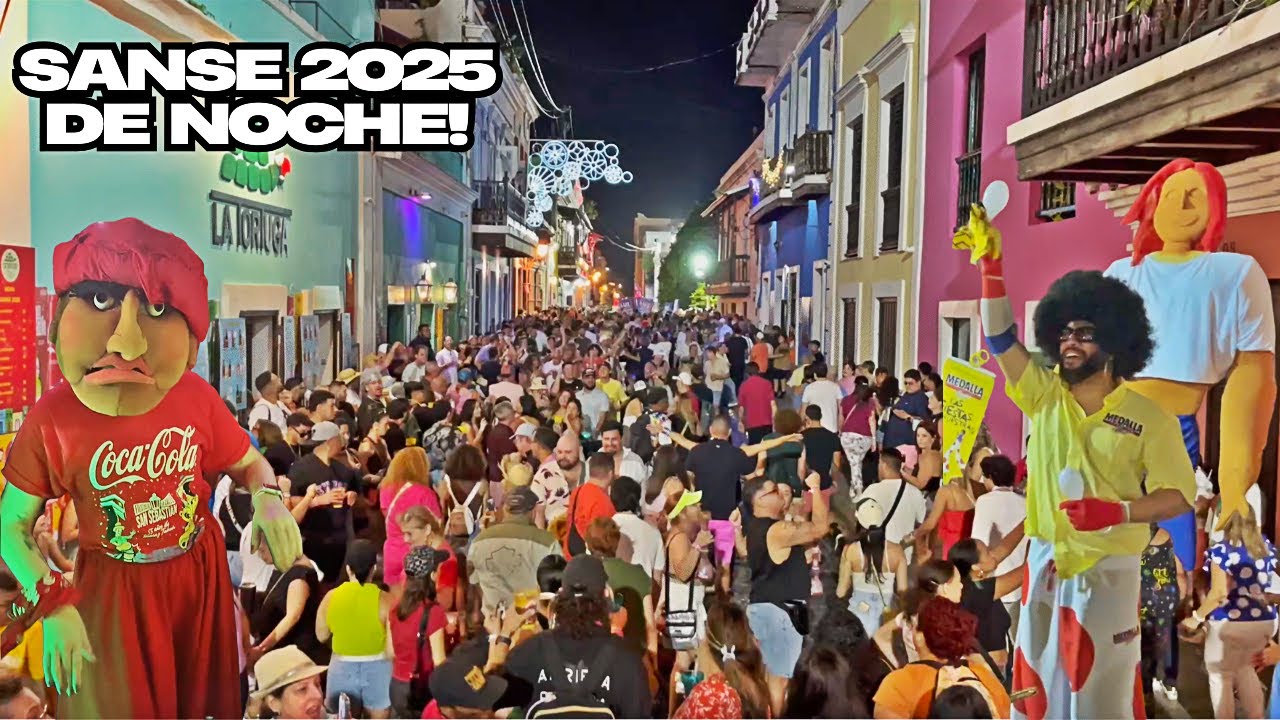 SANSE de Noche es BRUTAL! 🔥🇵🇷 Fiestas de la Calle San Sebastián 2025 #PuertoRico #sansebastián