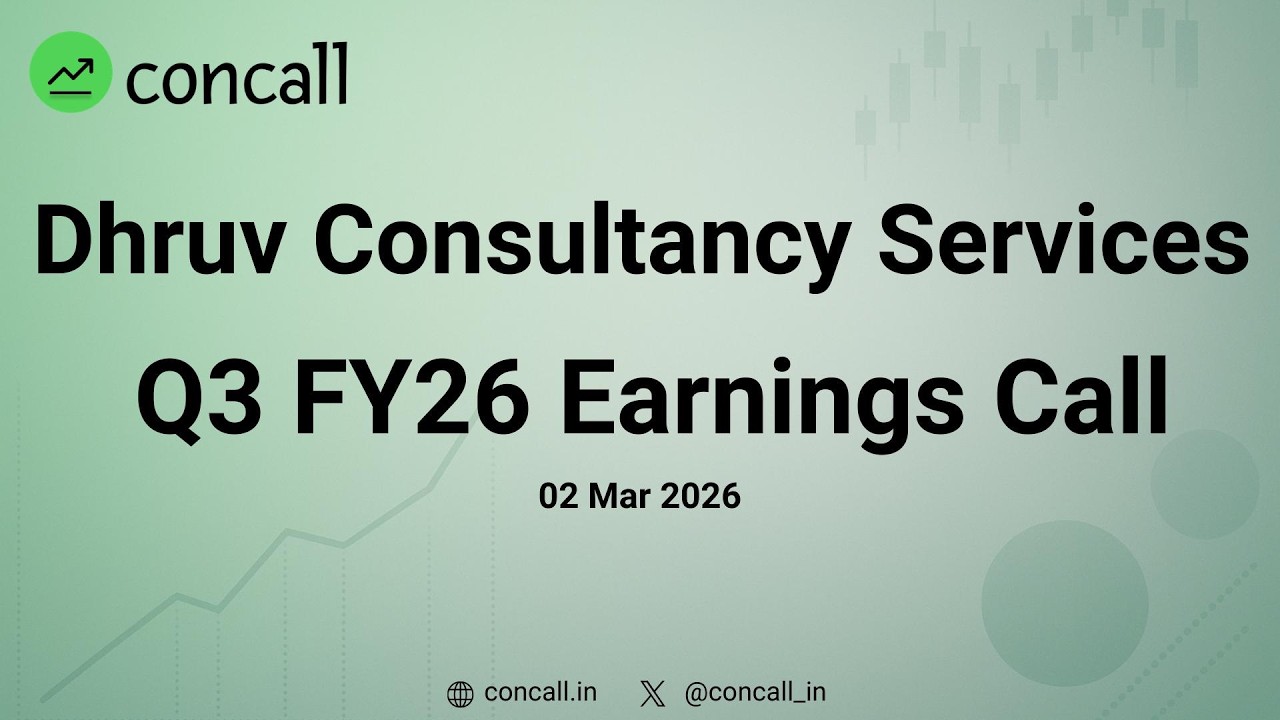 Dhruv Consultancy Services Ltd Q3 FY26 Earnings Conference Call | Concall.in