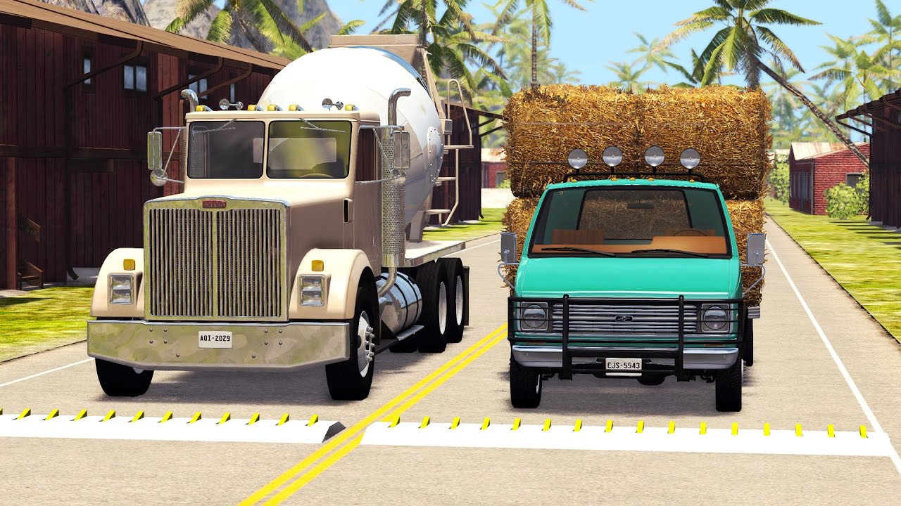 Spike Strip High Speed Crashes #13 – BeamNG Drive