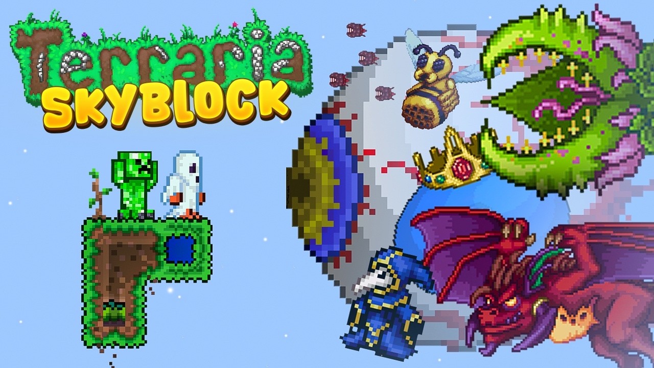 terraria skyblock but it's legendary mode