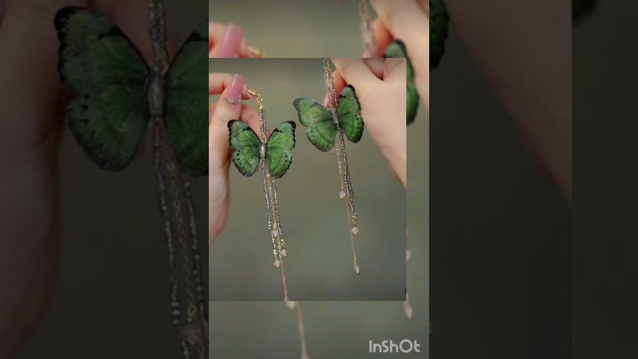 Green colour edition (earrings) #asethetic #earrings