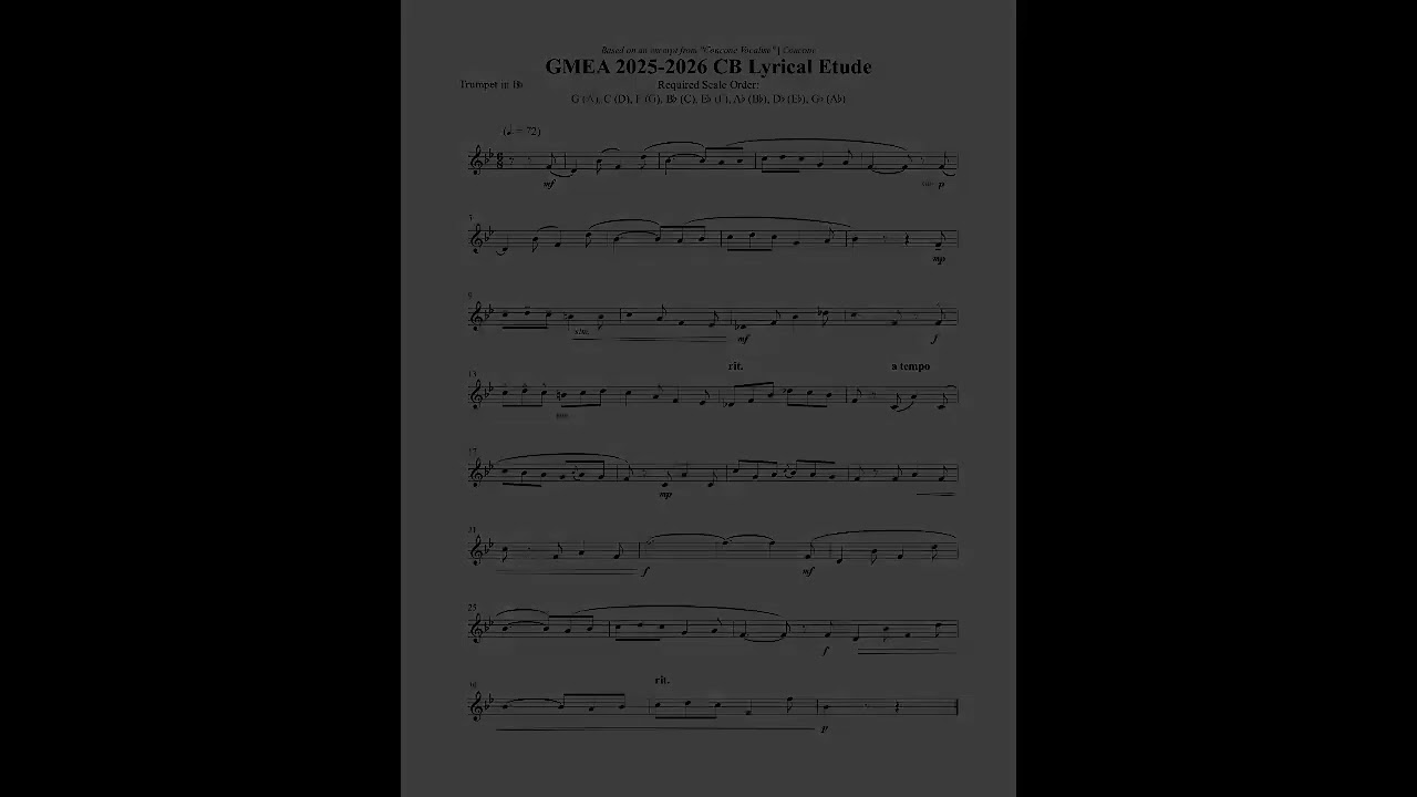 GMEA Trumpet audition music: tips and demo by Paul Morelli, DMA