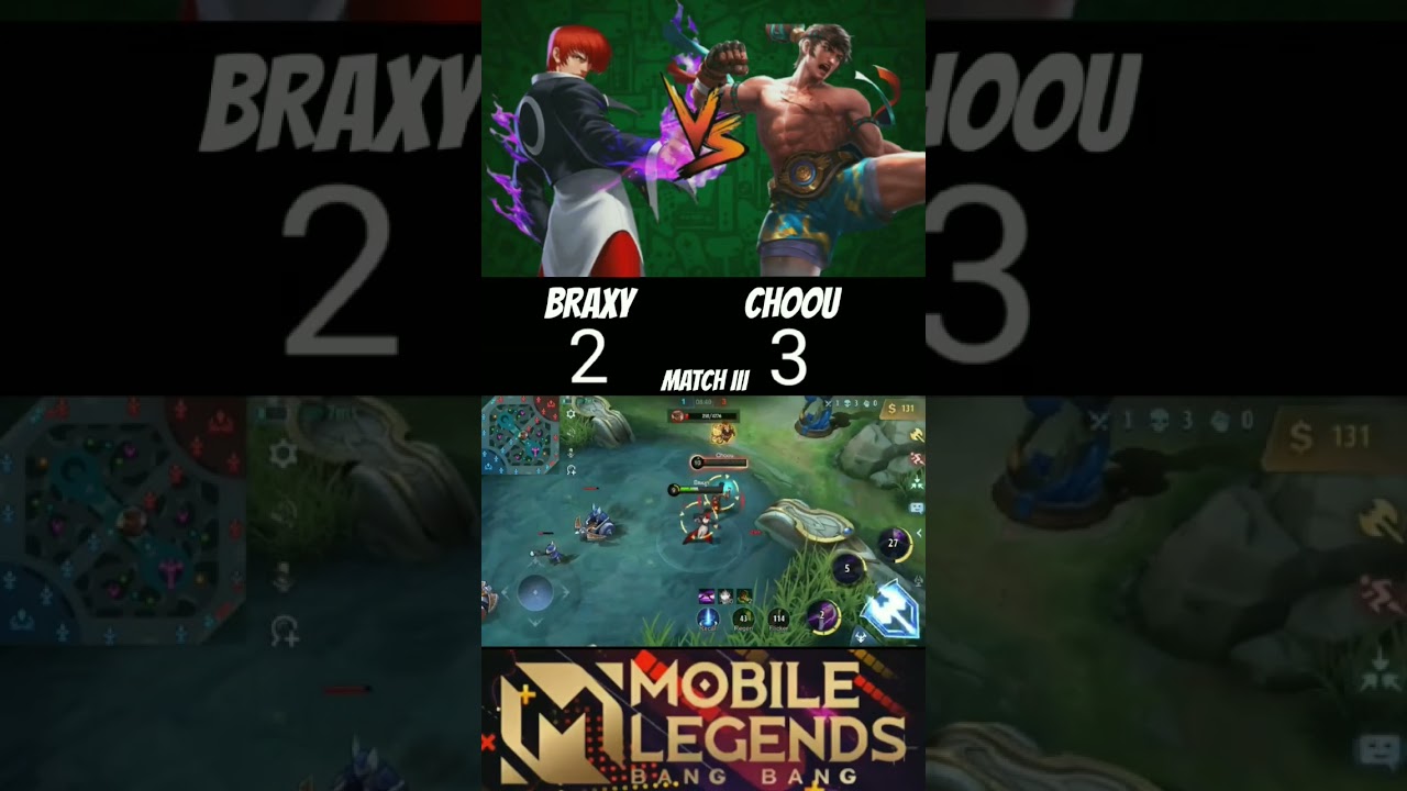 Braxy vs Choou (chou vs chou🔥) Custom match 3 #braxy #choou #chou #mlbb #shorts