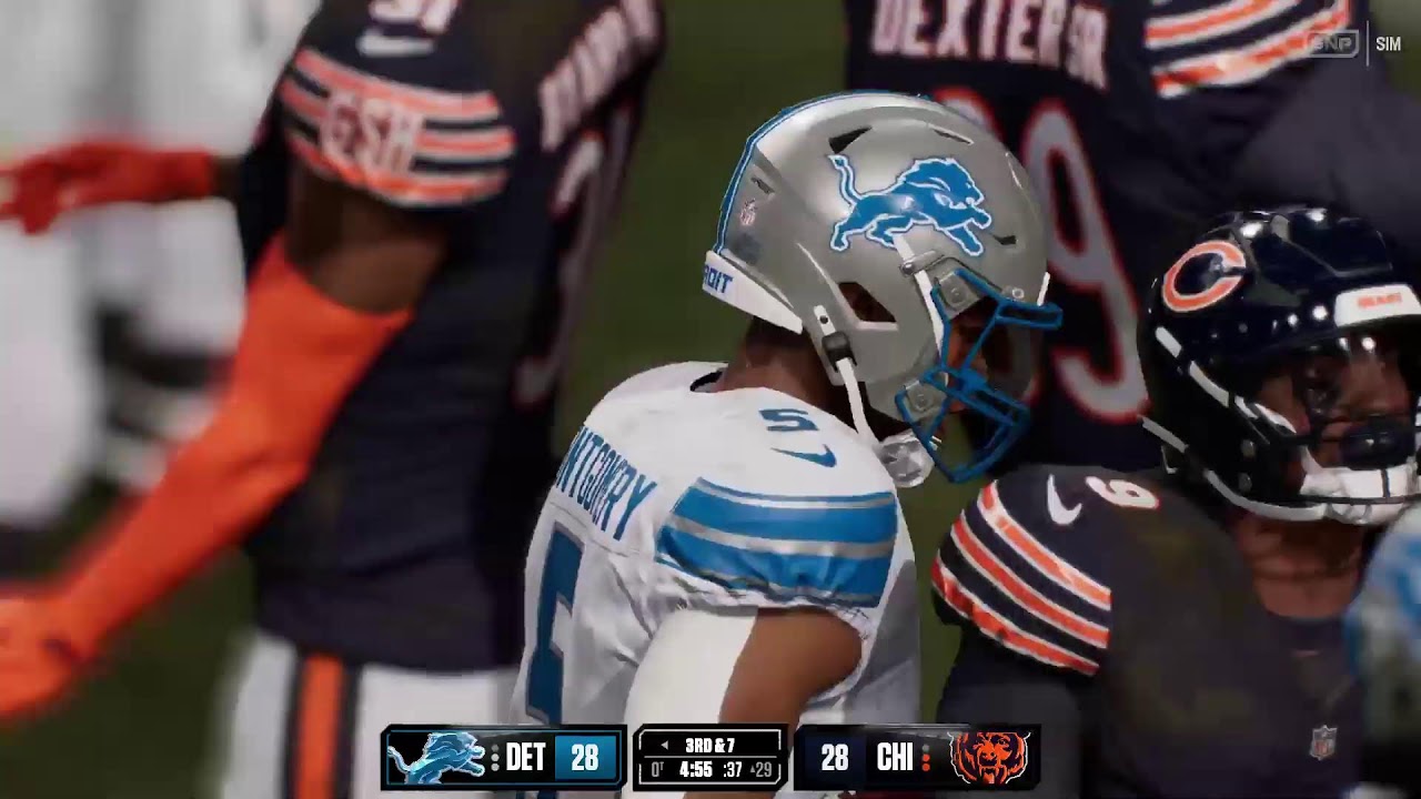 Madden 26 simulation. Week: 18 Lions Vs Bears. *NO COMMENTARY*