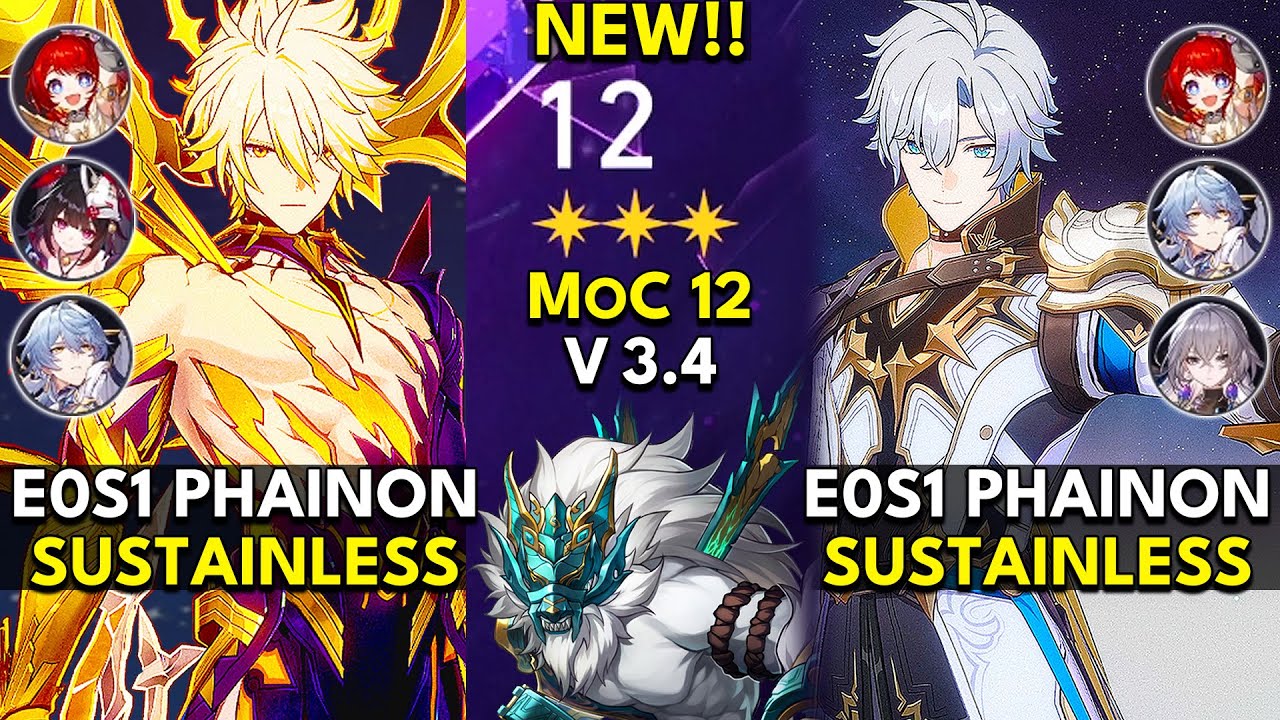 E0S1 Phainon Sustainless | Memory of Chaos Floor 12 3 Stars | Honkai: Star Rail 3.4