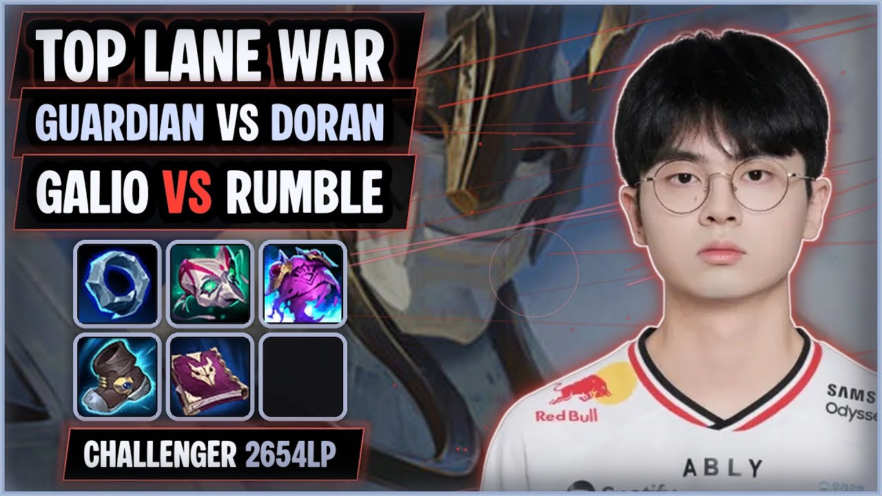 Guardian Galio vs Doran Rumble TOP Matchup | Pro vs Pro T1 SoloQ Replay