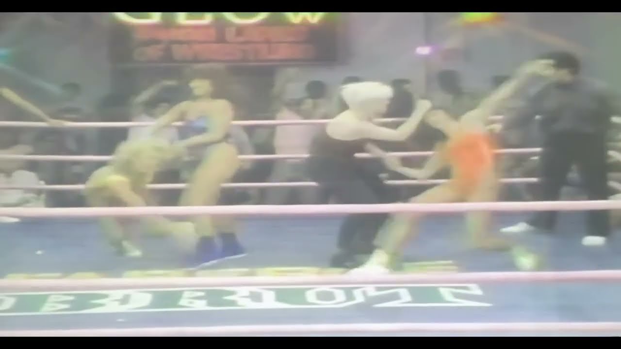 Americana Susie Spirit Debbie Debutante vs. Royal Hawaiian Ninotchka Spanish Red GLOW wrestling POWW