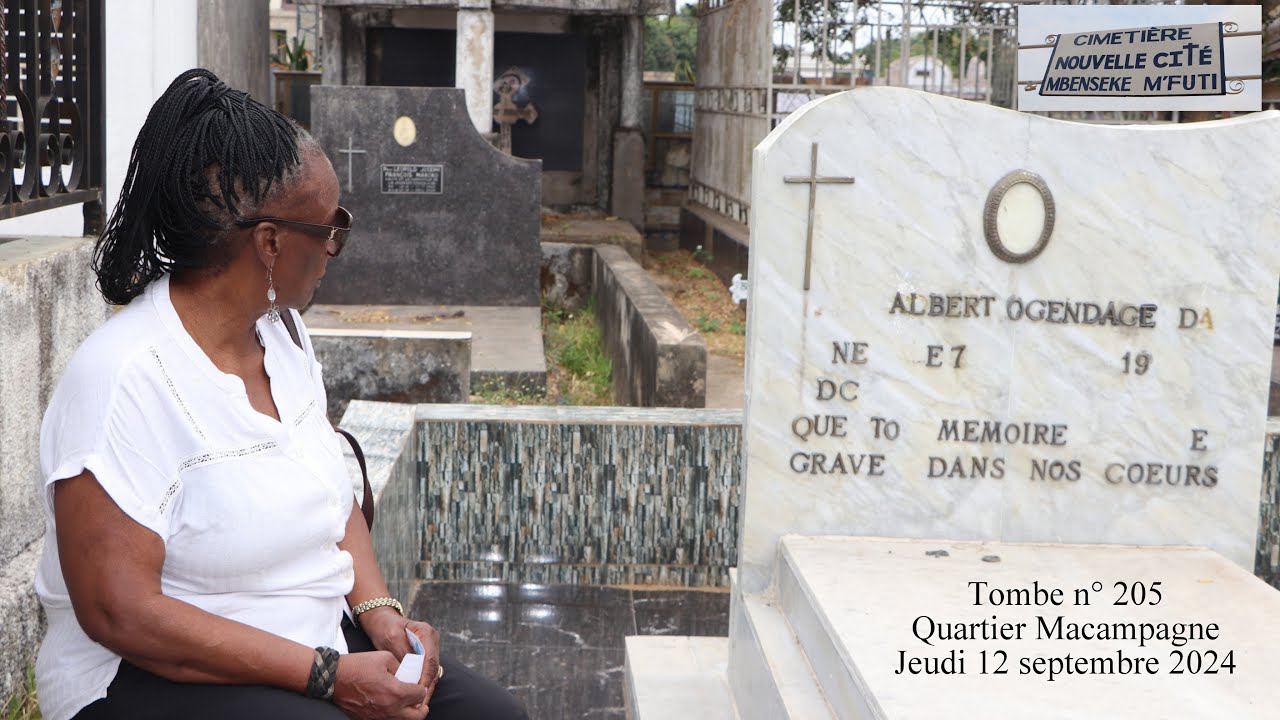 PAPA  ONGENDANGENDA ALBERT - VISITE DE LA TOMBE AU CIMETIERE DE  BENSEKE MFUTI LE JEUDI  12/09/2024