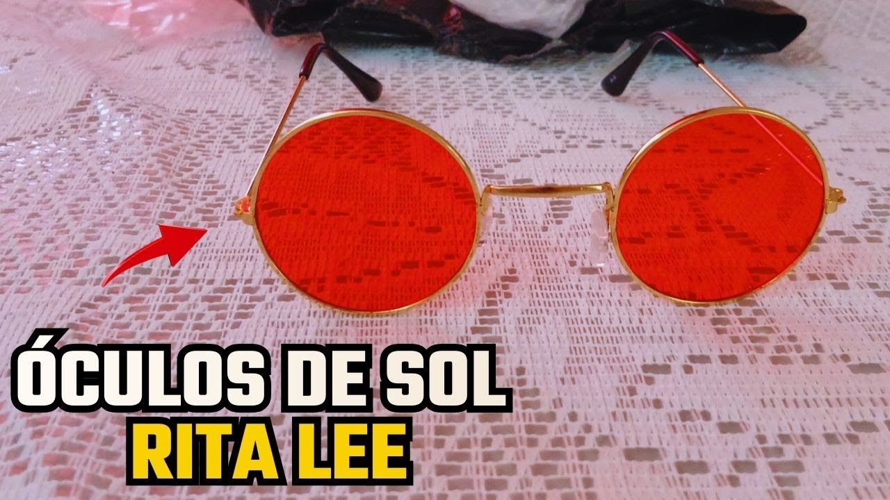 Óculos de Sol Rita Lee Vintage Lente Redonda Vermelha para o Carnaval 2026 é Bom? Vale a Pena?
