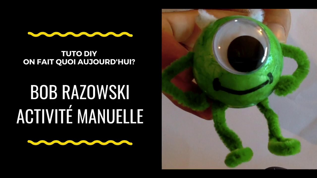 Tuto activité manuelle facile diy: BOB RAZOWSKI en boule de polystyrène