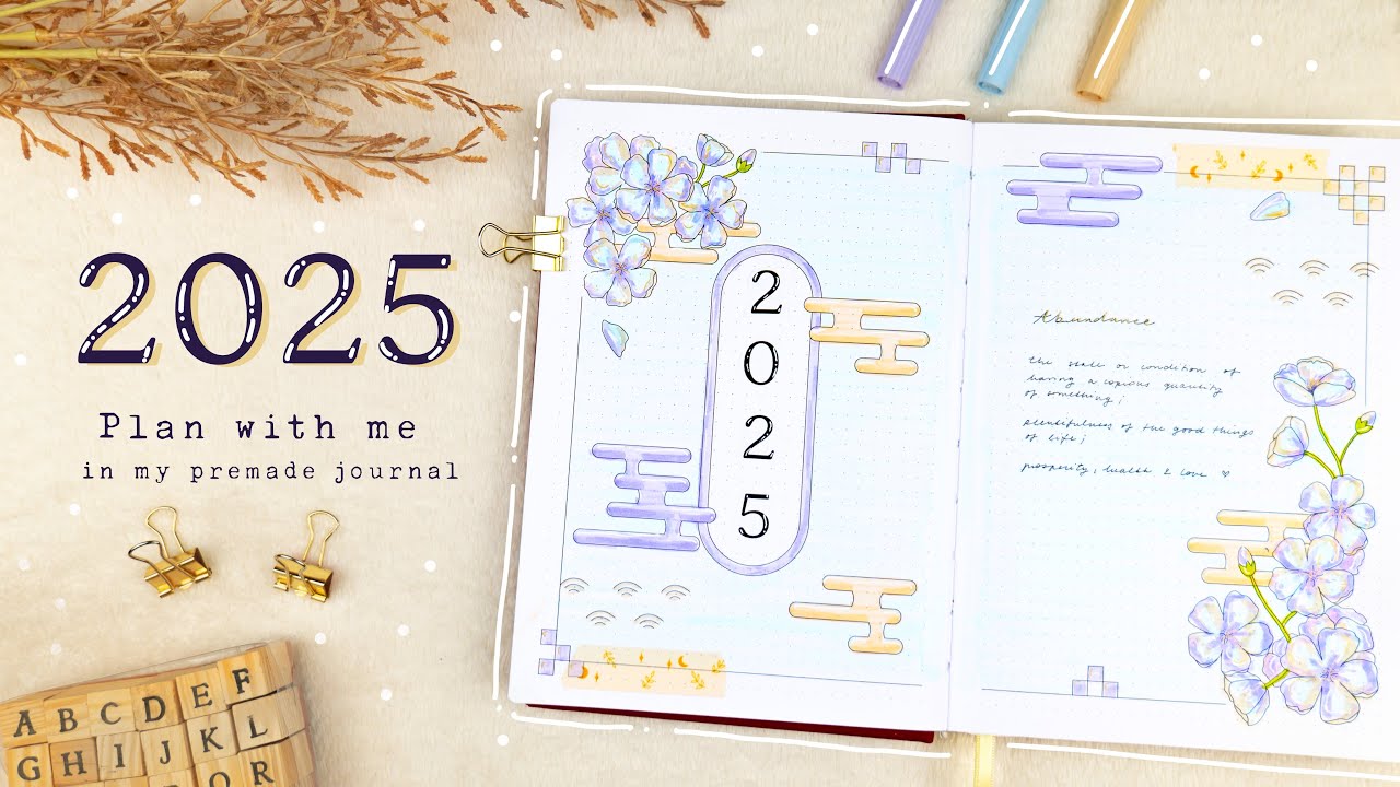 2025 Yearly Set Up in my Premade Journal 🌸🎐 | Plan With Me *bullet journaling for beginners*