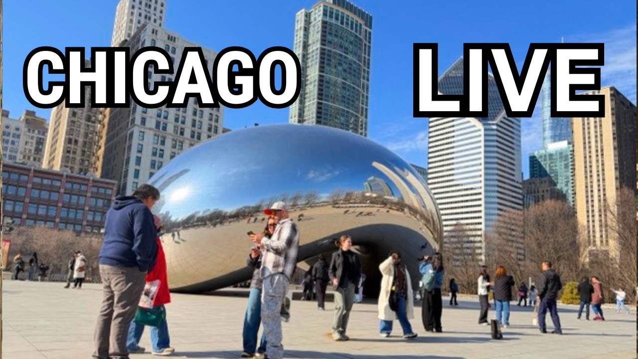 Chicago LIVE Beautiful Weather Day Walk (February 10, 2026) No Talking City Sounds 45°F