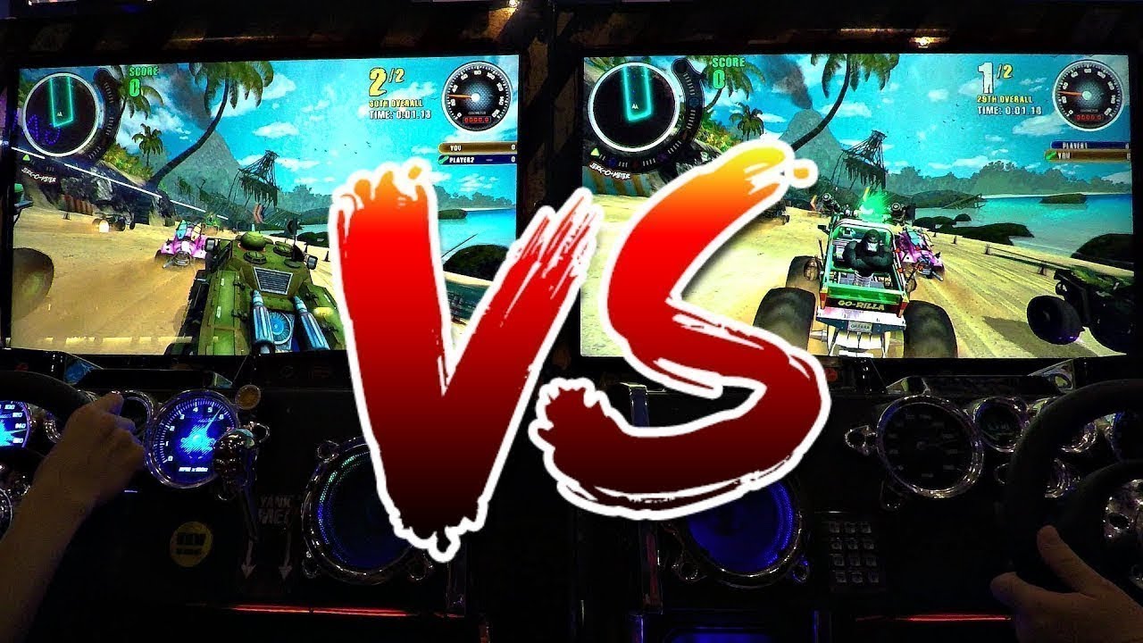 Arcade Game 2 Player Challenge! Who's Faster?