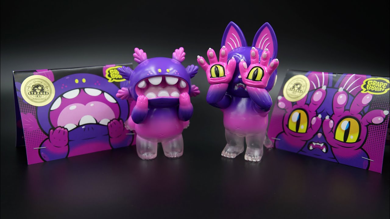 Cheshire Onigiri and Macaroni - Grape Brain and Strangecat Toys