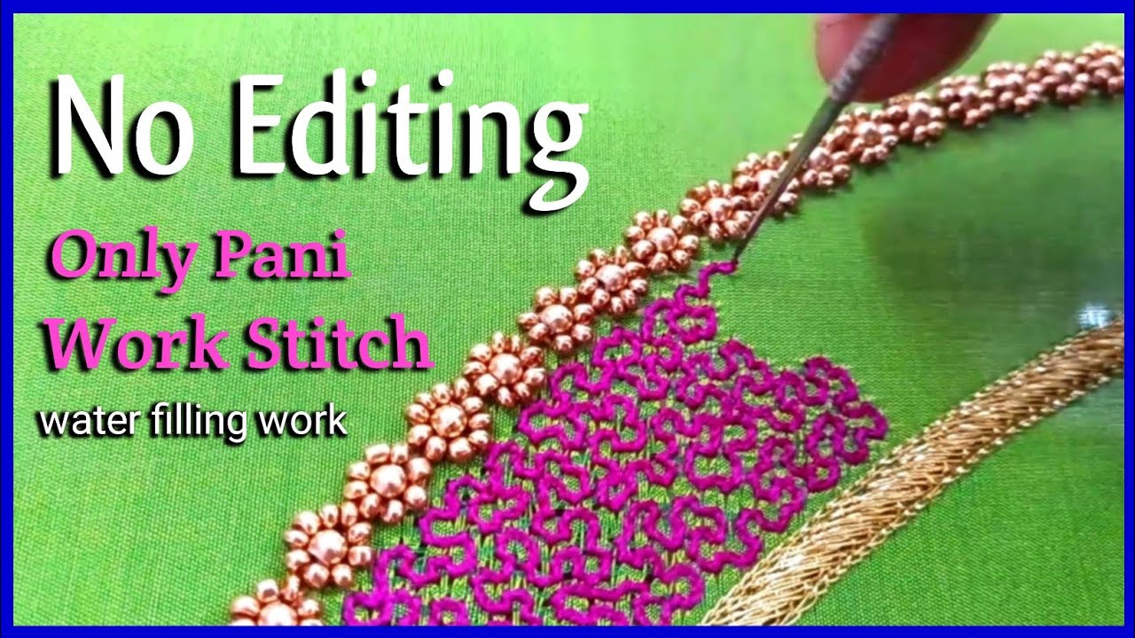 ONLY PANI WORK NO EDITING, AARI WORK FOR BEGINNER, Boat Neck blouse model
