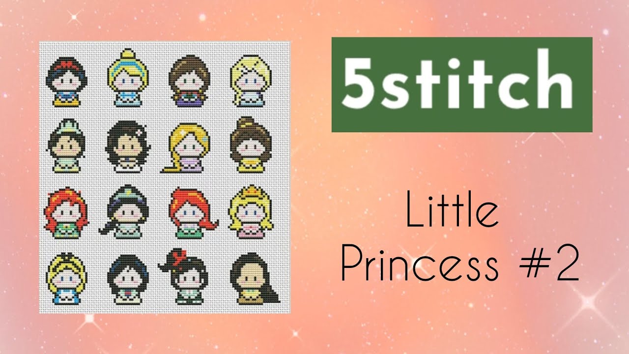 🪷 Moment broderie 🪷 Little Princess #2💖 #crossstitch #5stitch #pointdecroix #stampedcrossstitch 