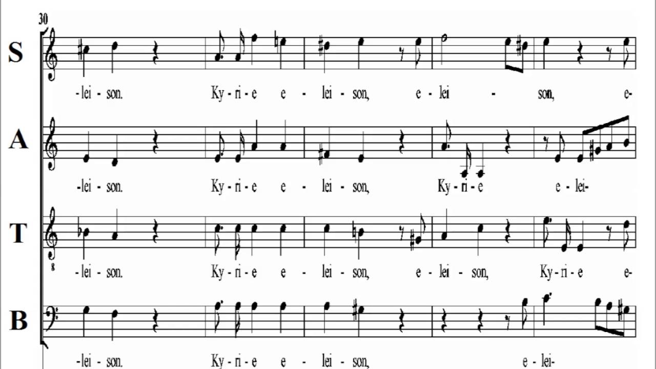 Mozart - Spaur Mass in C major - KV 258 - 1 Kyrie - Bass