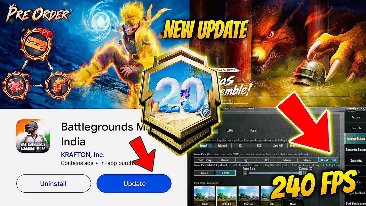 BIG UPDATE 😍 BGMI 4.5 UPDATE IS HERE - BGMI 4.5 UPDATE BIG CHANGES - HOW TO UPDATE BGMI 4.5 - 120fps