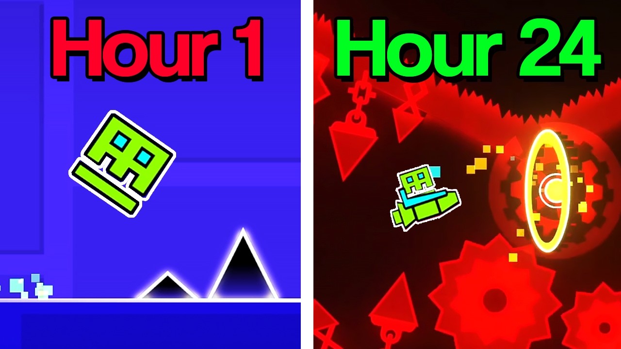 I Spent 24 Hours Playing Geometry Dash