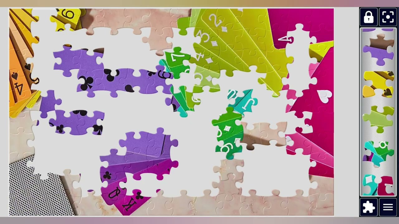 Rainbow Coloured playing Cards Display🎴🌈//jigsaw puzzles craft 🧩//Amazing puzzles Art🧩//puzzlesArt//