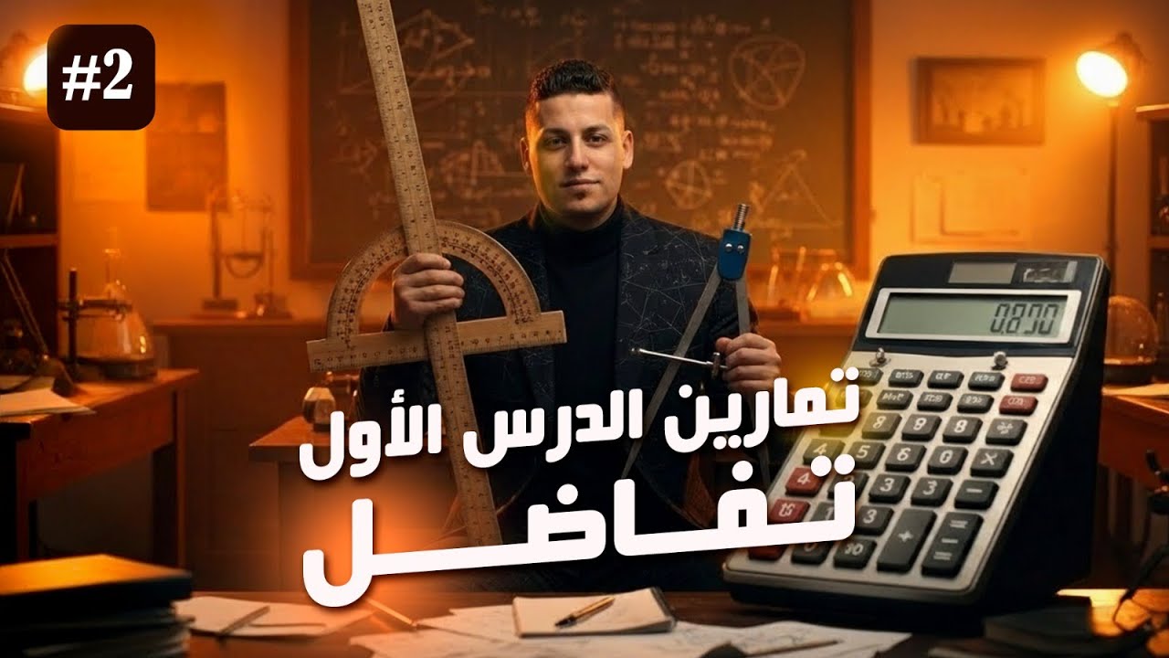 حل تمارين الدرس الأول تفاضل (الإشتقاق الضمني والبارميتري ) | الصف الثالث الثانوي | كريم منصور