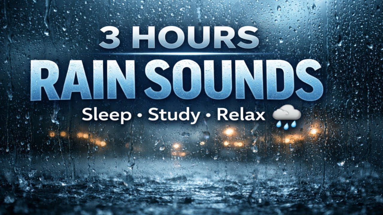 3 Hours of Relaxing Rain Sounds for Sleep, Study & Relax 🌧️