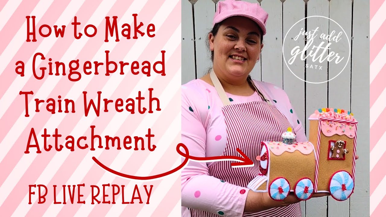 How to make a gingerbread train wreath attachment