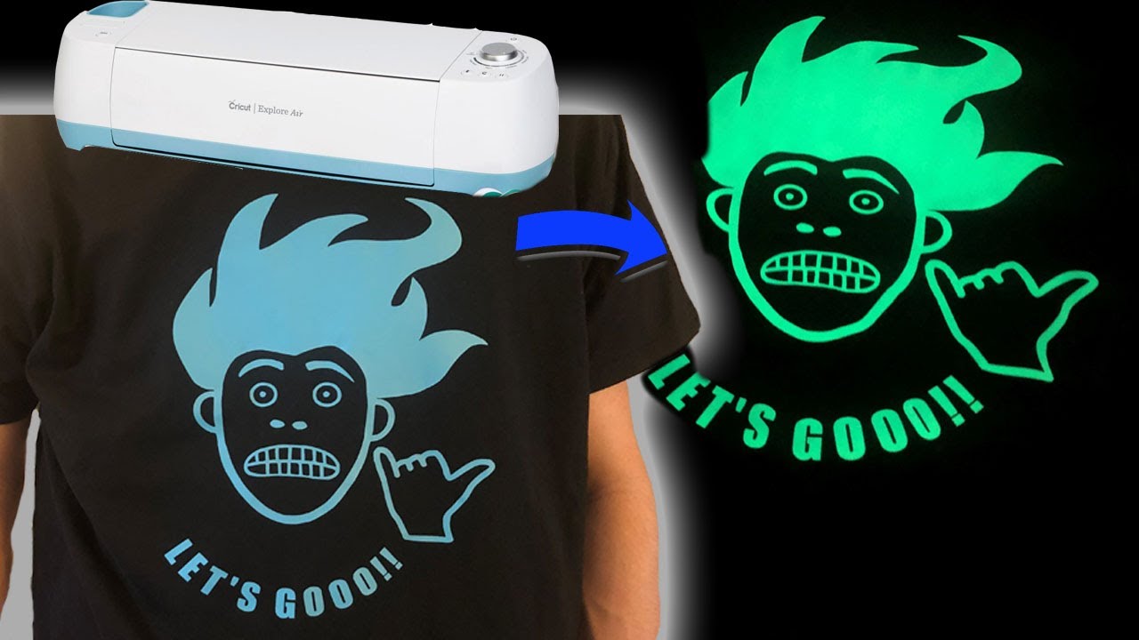 DIY Glow In The Dark T-Shirt With GLOW IN THE DARK VINYL Using Cricut