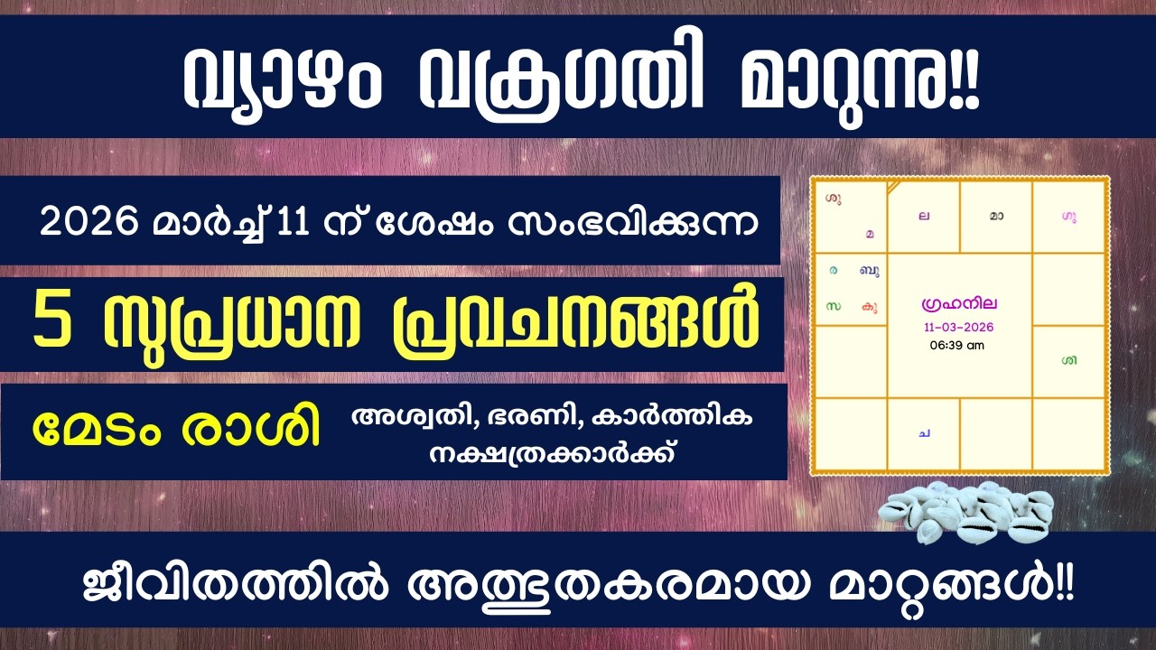 2026 മാർച്ച് 11ന് ഇത് സംഭവിക്കും! മേടം രാശിക്കാർ കാത്തിരുന്ന 5 പ്രവചനങ്ങൾ!!ഇത് കാണാതെ പോകരുത്!!!