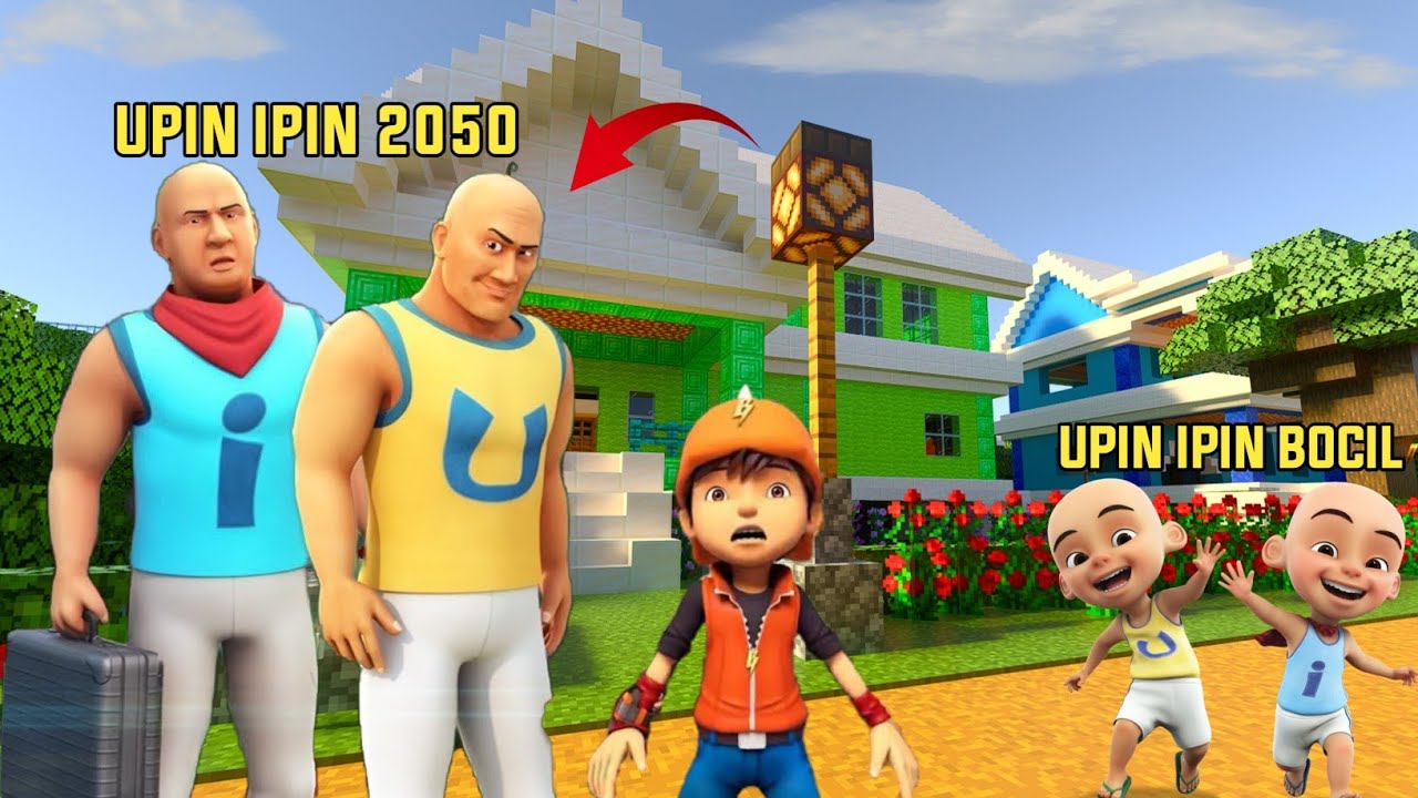 BOBOIBOY PERGI KE TAHUN 2050 DAN BERTEMU UPIN IPIN DAH BESAR?!