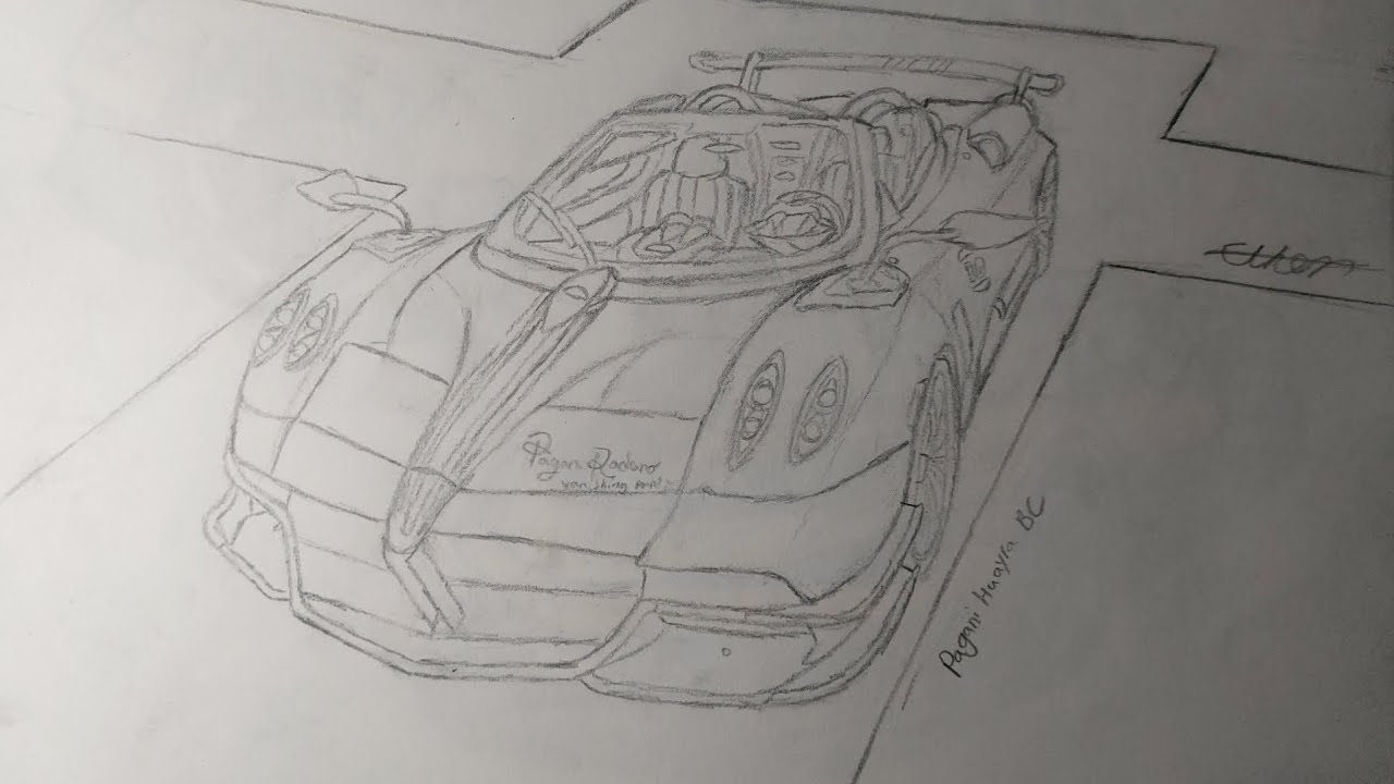 Pagani Huayra BC Drawing 