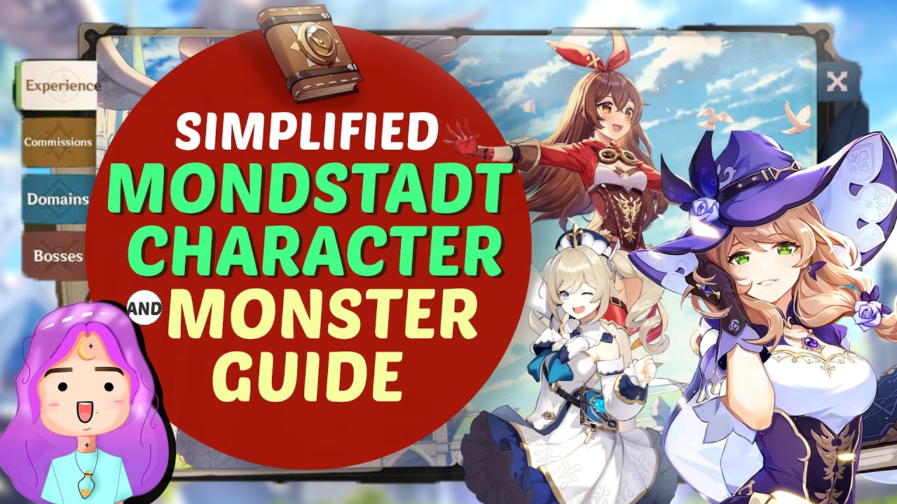 Mondstadt Ultimate All Character and Monsters Genshin 6.4 Simplified Relaxing Guide #cozygaming