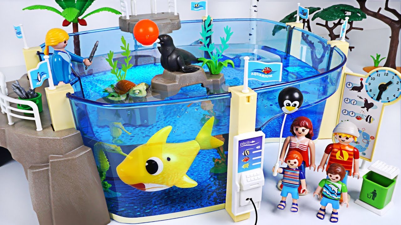 Aquarium Toy Adventure | Learn Sea Animals with Shark | PinkyPopTOY